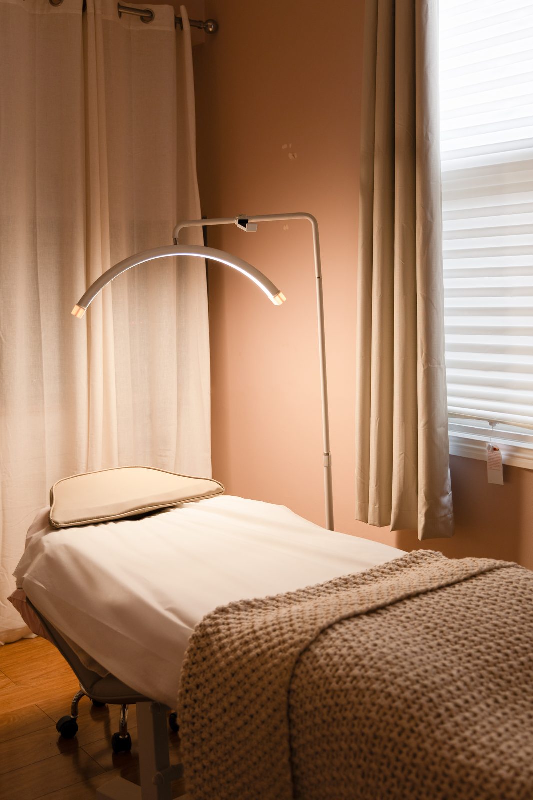 Serene treatment room with professional lighting